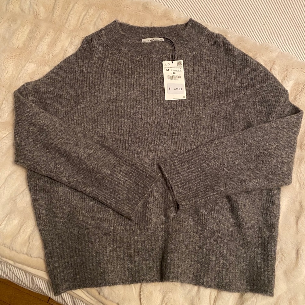 Zara Gray Knit Sweater